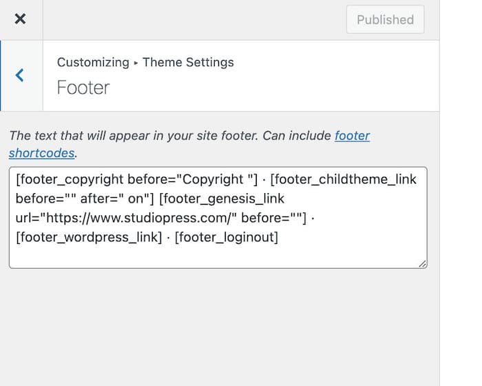 Editing footer in a paid Theme